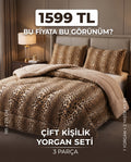 Leopar Çift Kişilik Wellsoft Yorgan Seti